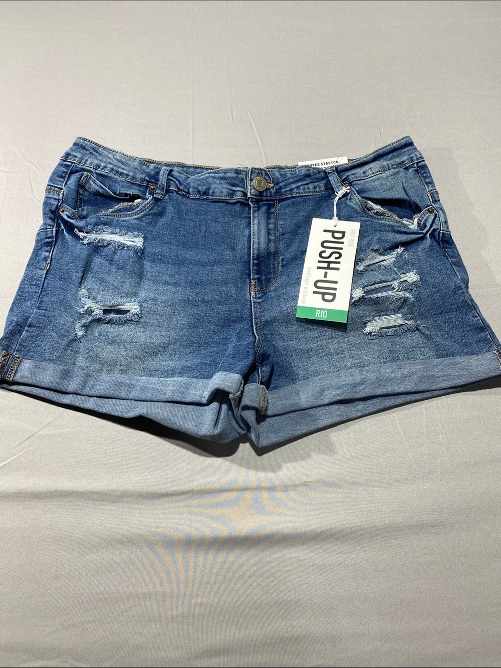 Rio Distressed Denim Women’s Shorts - Blue